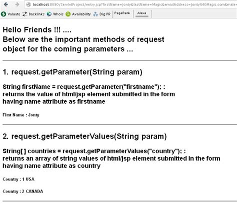 request add parameter java