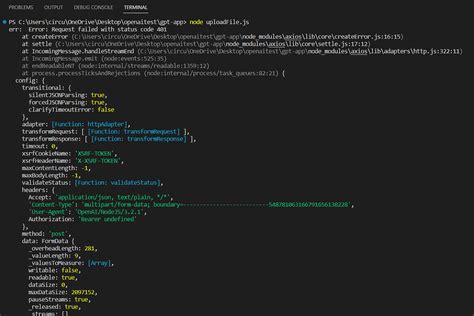 request failed with status code 401 api v1 verification validatefile