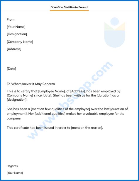 Application for Bonafide Certificate Application Process, Format, Use
