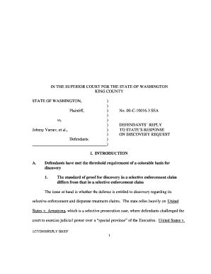 Request For Discovery Template Washington State