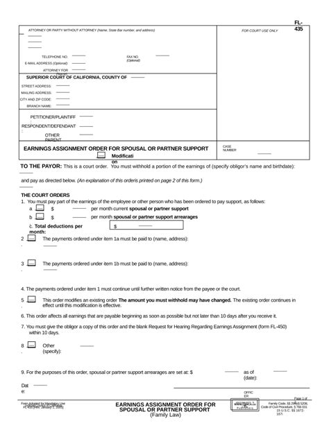 request for order form family law