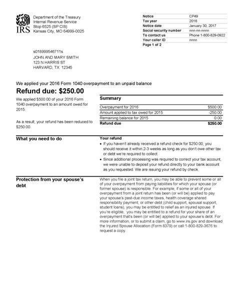 request overpayment to irs