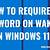 require a password on wakeup win 11
