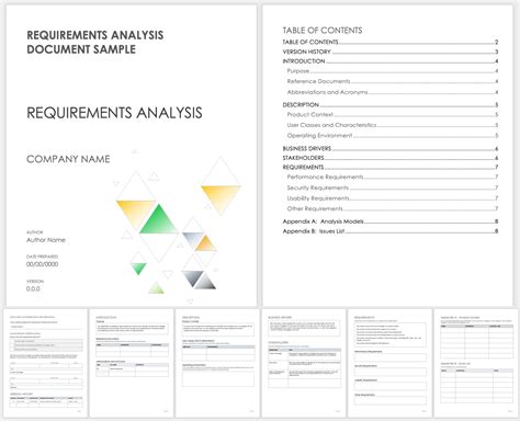 requirement analysis documentation template