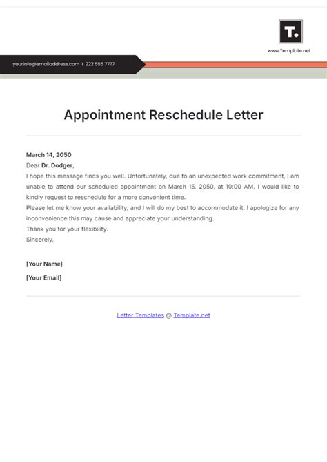 How to Reschedule an Appointment (7+ Sample Letters)