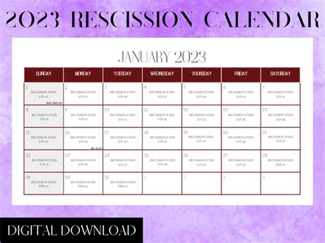 Rescission Calendar December 2024 Cool Awasome Famous January 2024