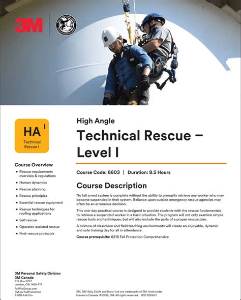 rescue rope training standards