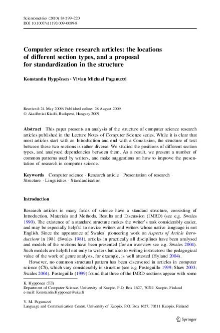 research articles in computer science