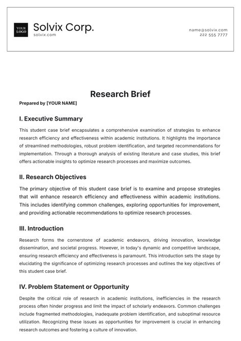 Research Brief Introduction Example