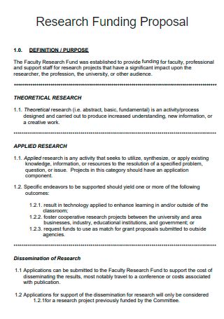 Research Funding Application Template