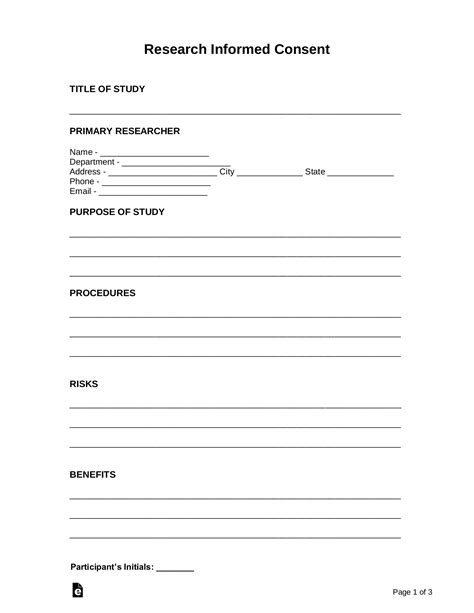 research informed consent form template