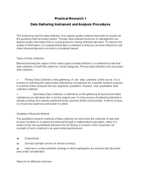 research instrument and data gathering procedure example