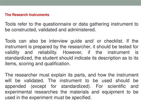 research instruments in research methodology example