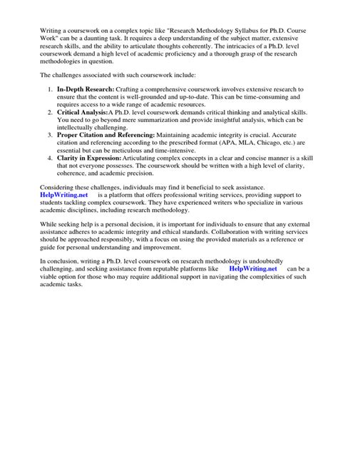 research methodology syllabus for phd pdf