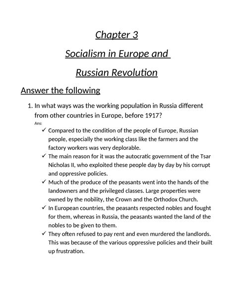 research notes for the russian revolution