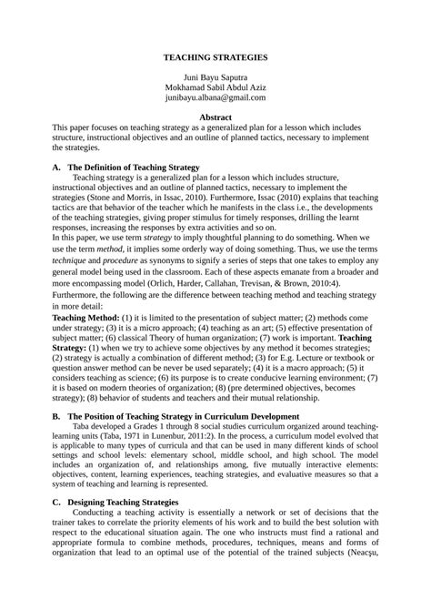 research on teaching methods pdf