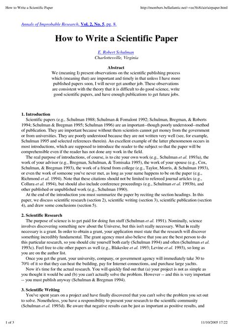 research paper in science