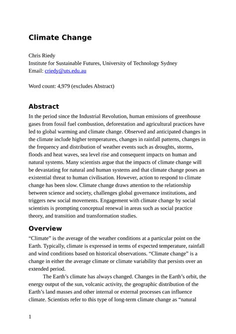 research paper on climate change pdf