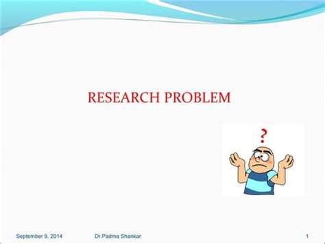 research problem in research methodology slideshare