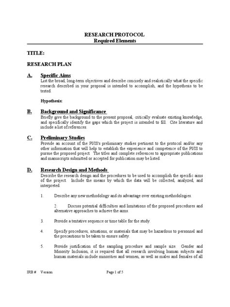 research protocol example pdf