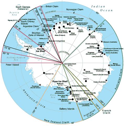 research stations antarctica map