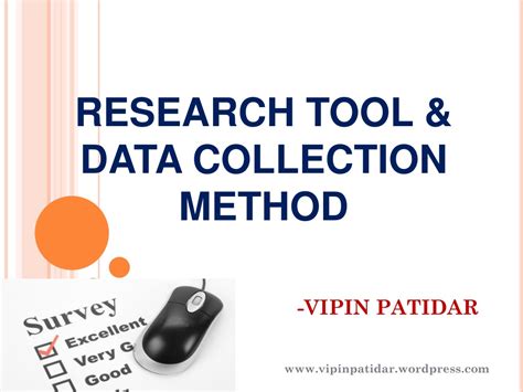research tools and data collection methods ppt