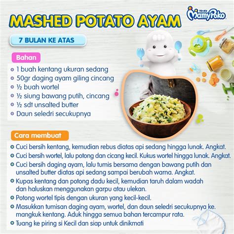 resep mashed potato mpasi 8 bulan