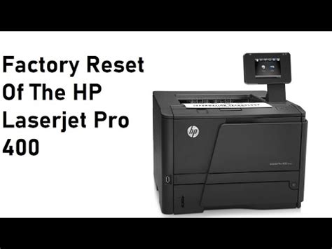 Reset Hp Laserjet Pro 400