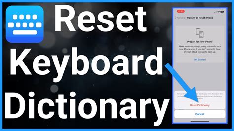 reset keyboard dictionary iphone