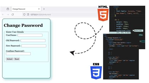 reset password form html css