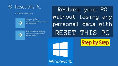 reset pc windows 10 without recovery media