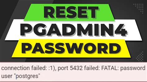 reset postgres password pgadmin 4