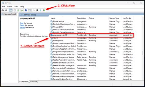 reset postgres password windows 10