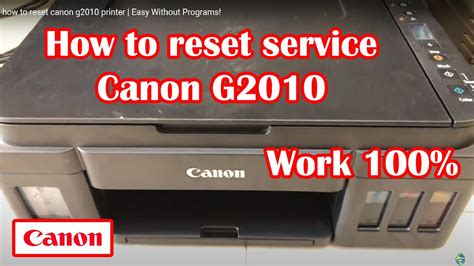 reset printer canon g2010