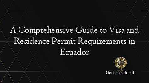 Residence Visa Ecuador