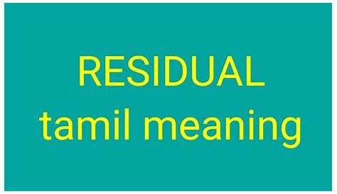 Residual Parent Cadre Meaning In Tamil Palaeosoils And Relict Soils Request Pdf