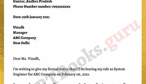 Resign Letter In English Format ation Templates Ryan's Marketing Blog