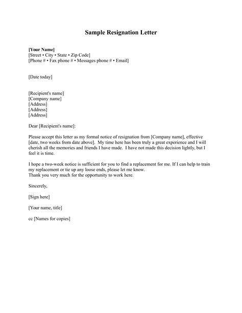 Browse Our Image of Resignation Letter For Call Center for Free