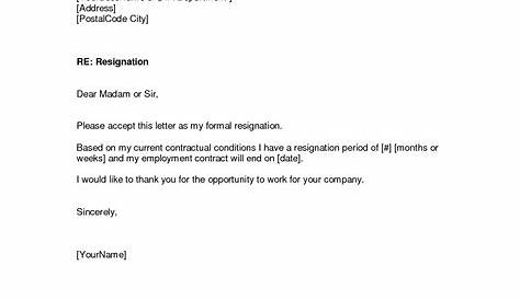 Best Resignation Letter Sample Pdf Sample Resignation Letter