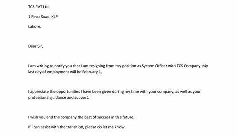 format formal letter resignation resume for job
