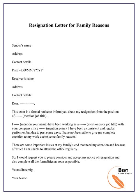 Pin on Job resignation letter