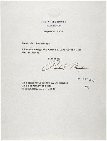 resignation of the president