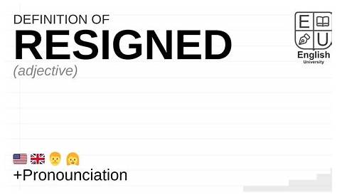 Resigned Meaning Resignation Stock Image. Image Of English, Closeup, Info