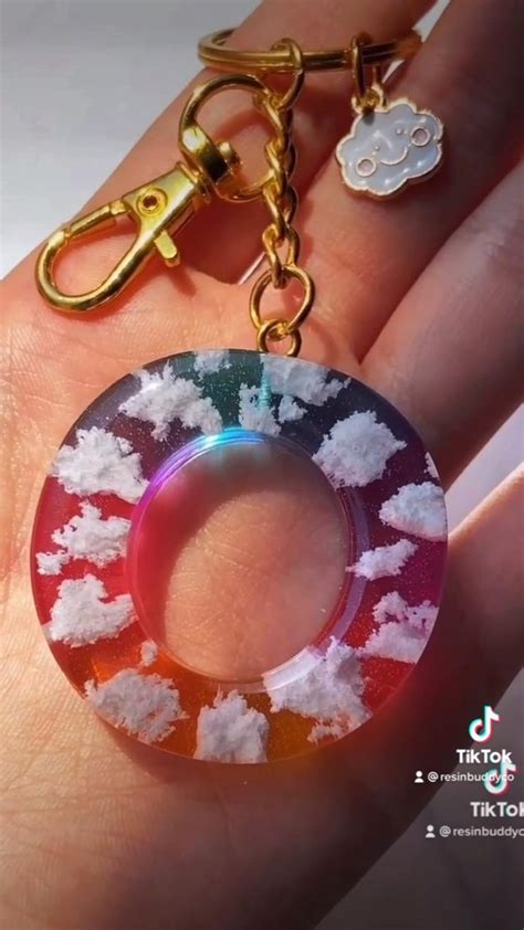 resin cloud keychain
