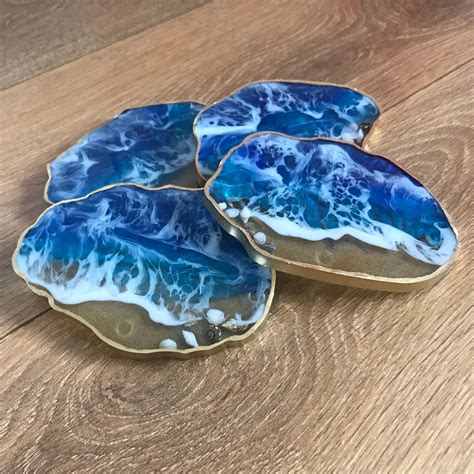 Resin Coasters Beach