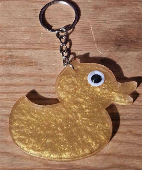Resin Duck Keychain