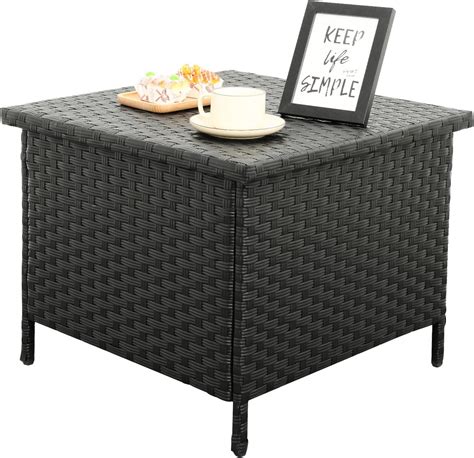 Resin Side Table With Storage