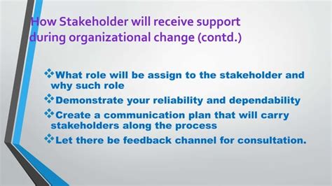 resistance from stakeholders