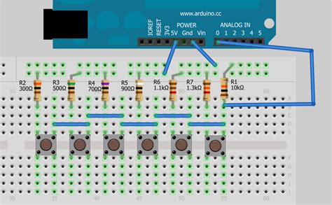 Resistor Ladder Arduino Code