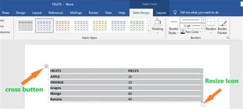 Resize All Tables In A Word Document